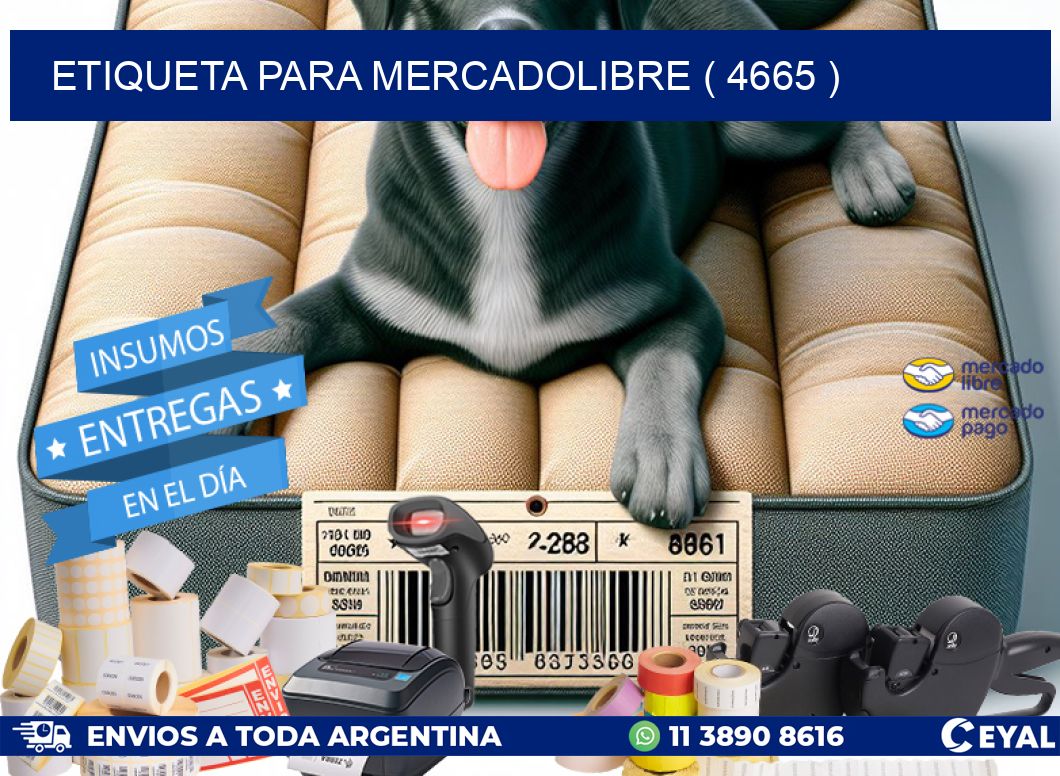 ETIQUETA PARA MERCADOLIBRE ( 4665 )