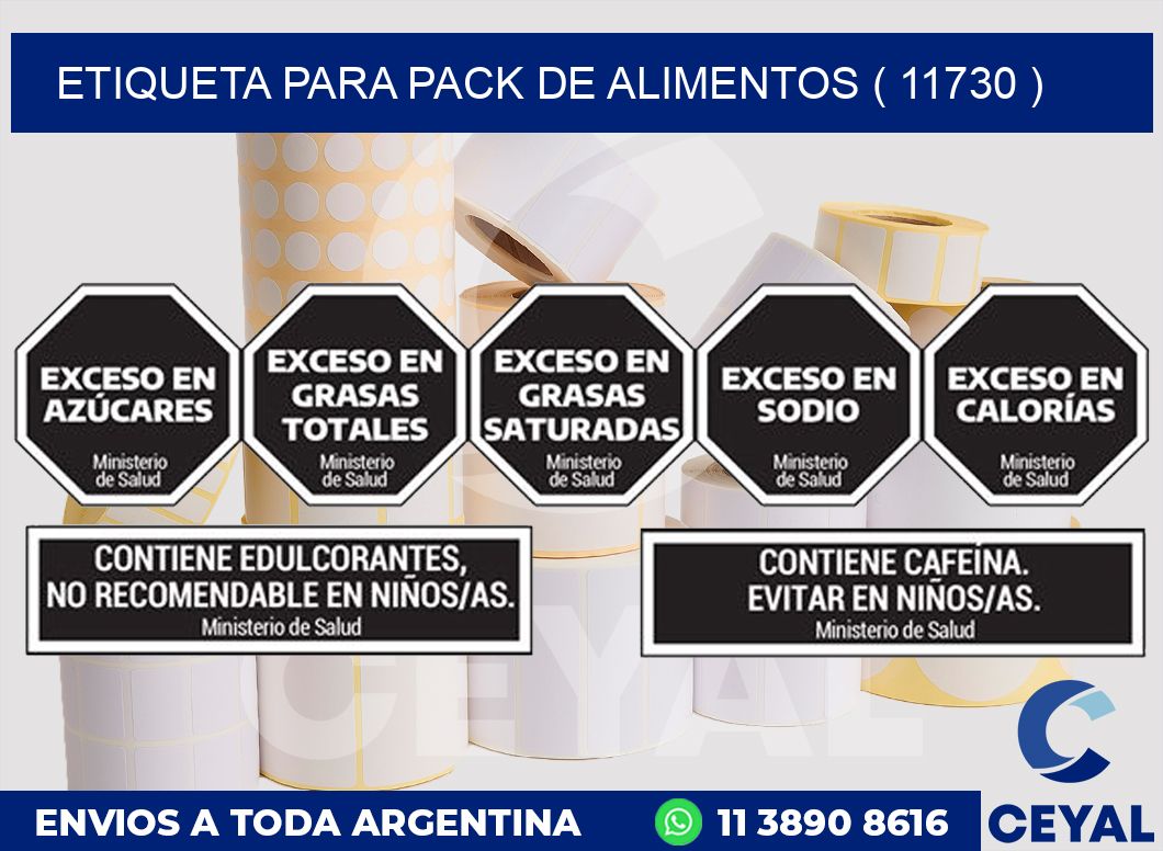 ETIQUETA PARA PACK DE ALIMENTOS ( 11730 )