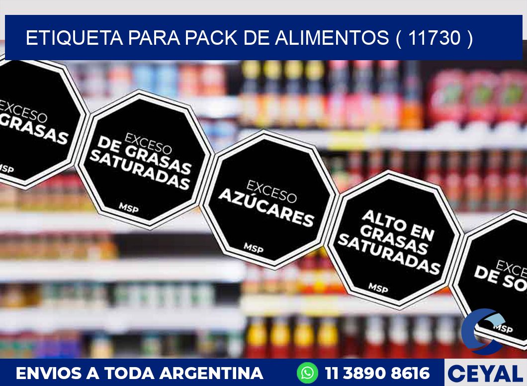 ETIQUETA PARA PACK DE ALIMENTOS ( 11730 )