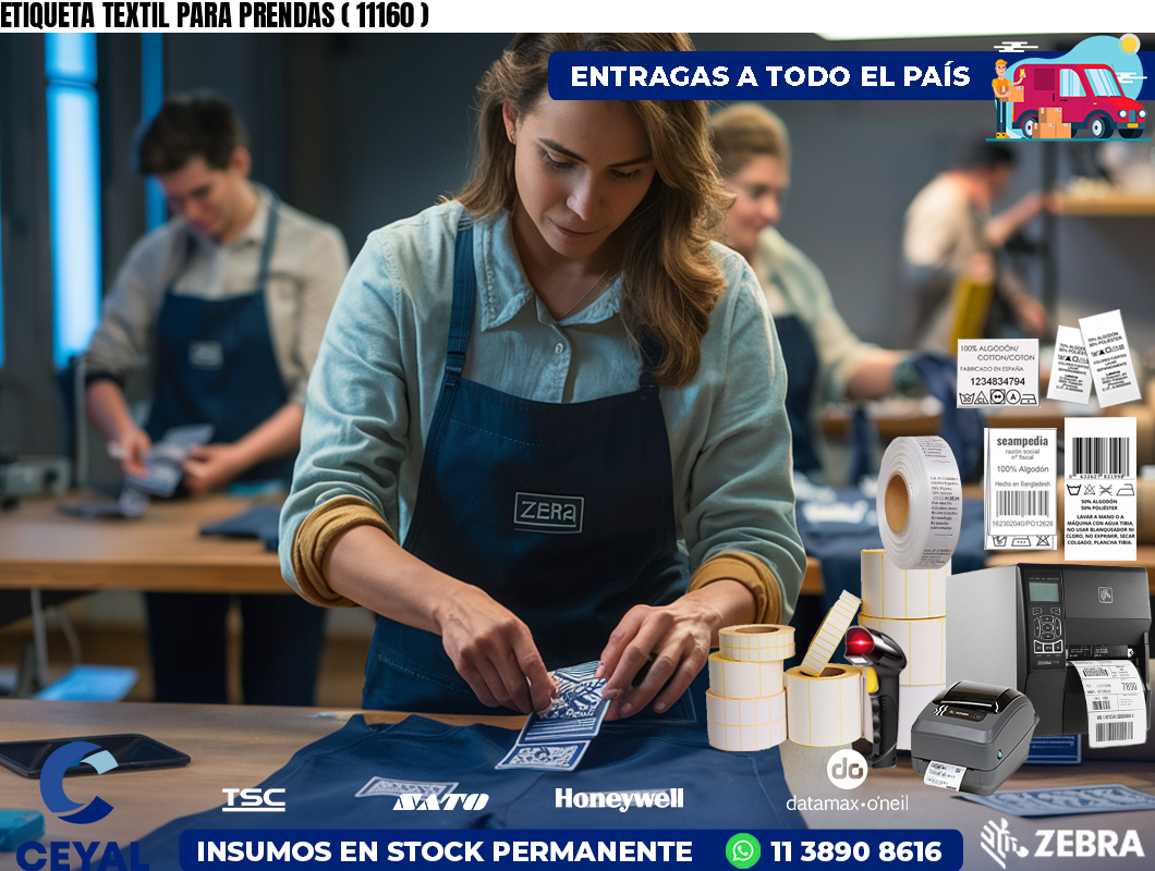 ETIQUETA TEXTIL PARA PRENDAS ( 11160 )