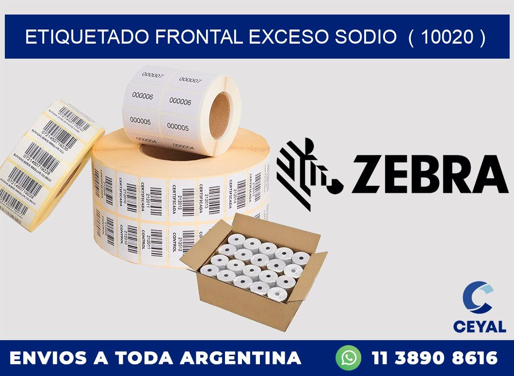 ETIQUETADO FRONTAL EXCESO SODIO  ( 10020 )