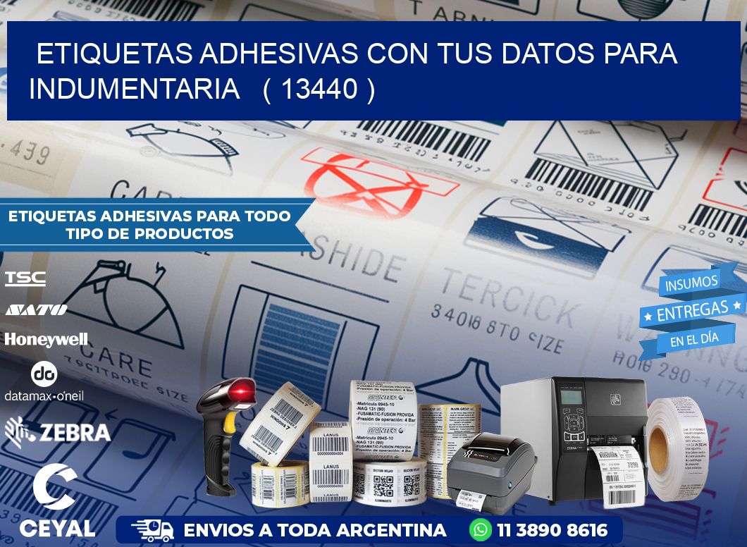 ETIQUETAS ADHESIVAS CON TUS DATOS PARA INDUMENTARIA   ( 13440 )