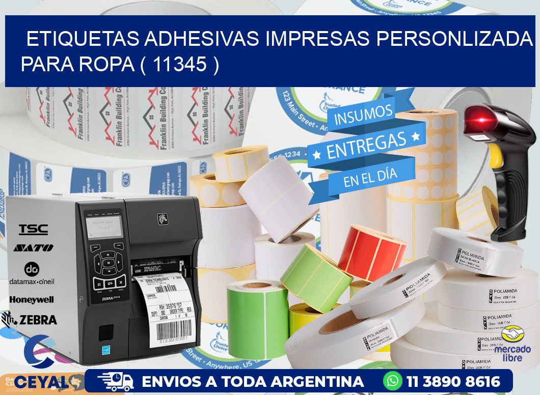 ETIQUETAS ADHESIVAS IMPRESAS PERSONLIZADA PARA ROPA ( 11345 )