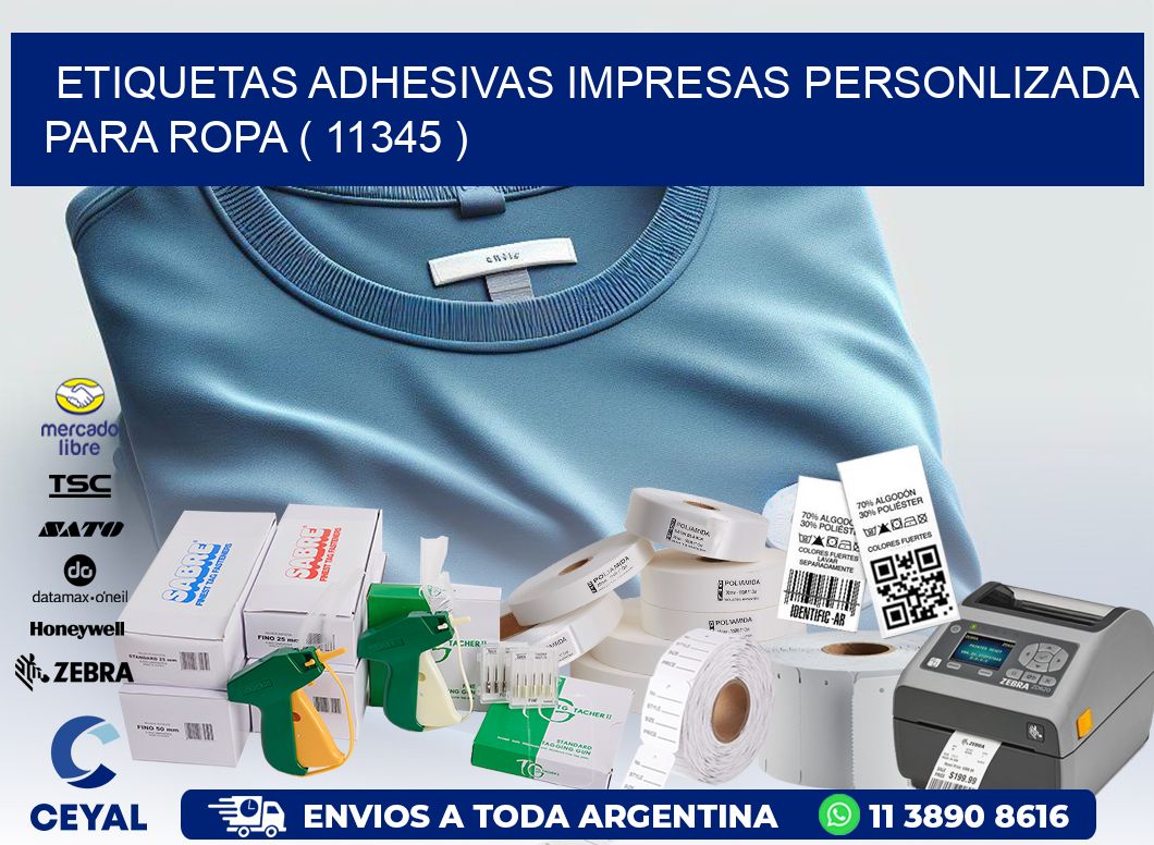 ETIQUETAS ADHESIVAS IMPRESAS PERSONLIZADA PARA ROPA ( 11345 )