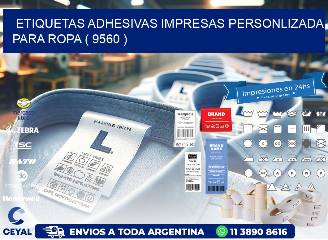 ETIQUETAS ADHESIVAS IMPRESAS PERSONLIZADA PARA ROPA ( 9560 )