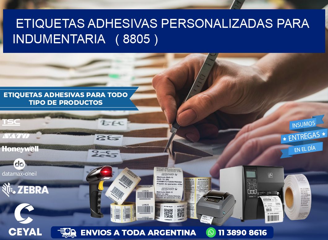 ETIQUETAS ADHESIVAS PERSONALIZADAS PARA INDUMENTARIA   ( 8805 )