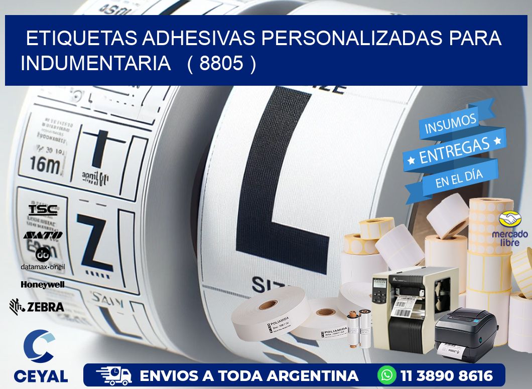 ETIQUETAS ADHESIVAS PERSONALIZADAS PARA INDUMENTARIA ( 8805 )
