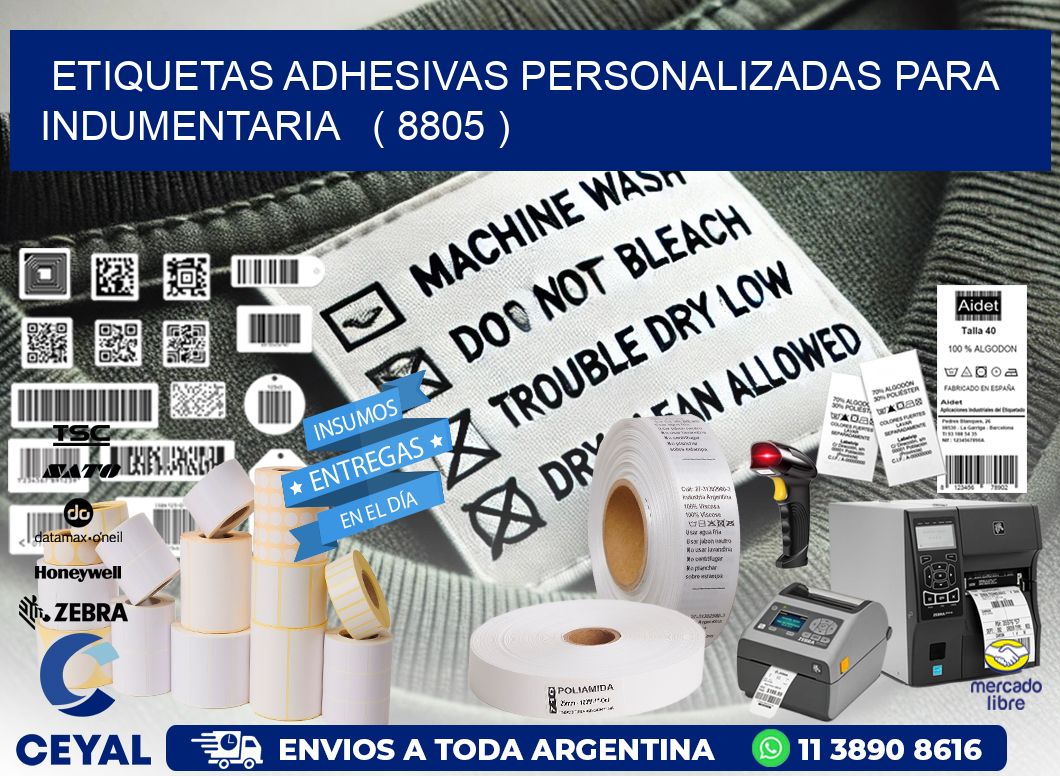 ETIQUETAS ADHESIVAS PERSONALIZADAS PARA INDUMENTARIA ( 8805 )