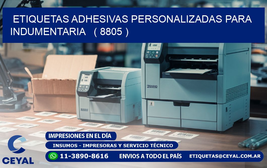 ETIQUETAS ADHESIVAS PERSONALIZADAS PARA INDUMENTARIA ( 8805 )