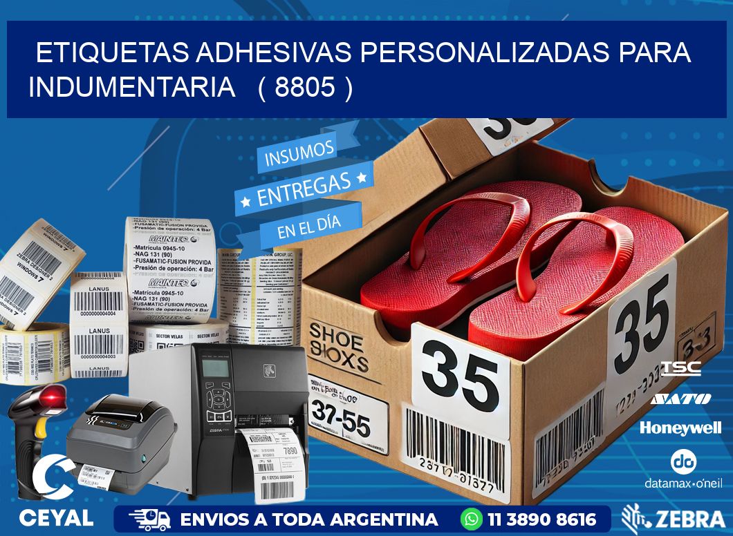 ETIQUETAS ADHESIVAS PERSONALIZADAS PARA INDUMENTARIA ( 8805 )
