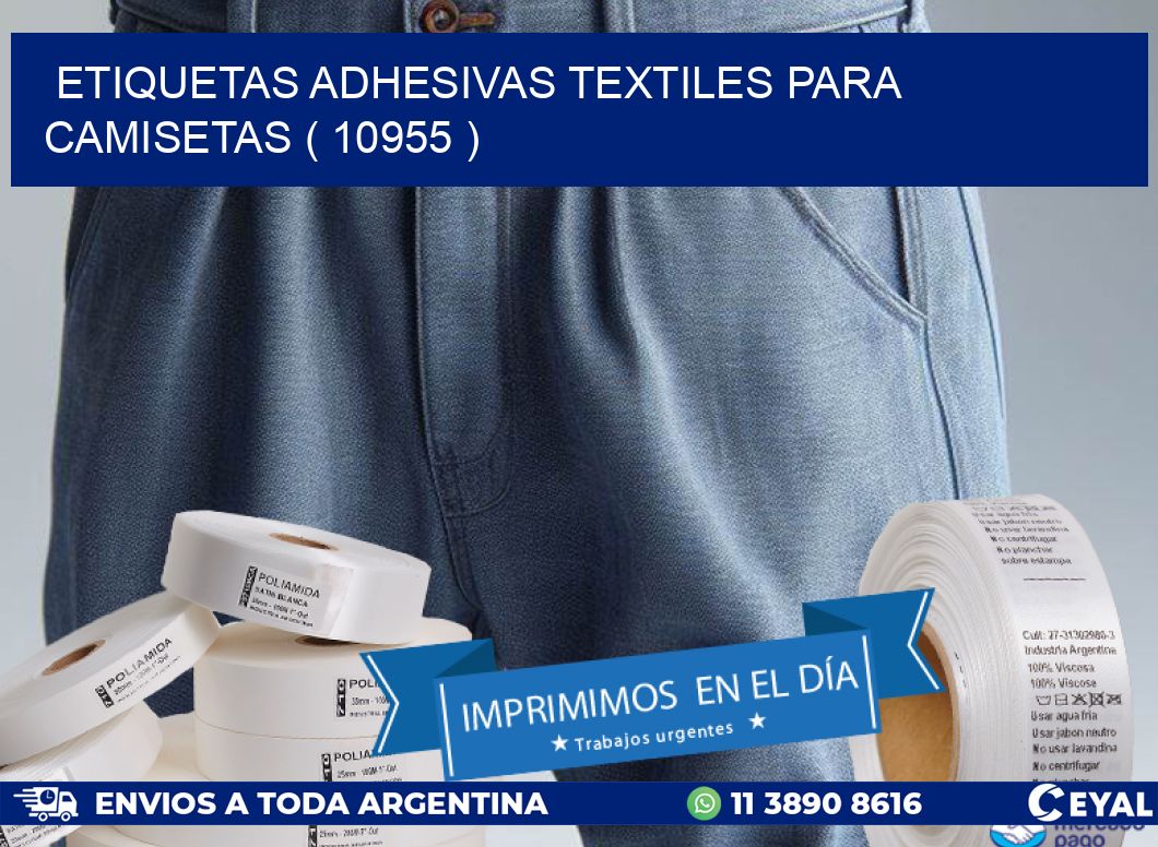 ETIQUETAS ADHESIVAS TEXTILES PARA CAMISETAS ( 10955 )