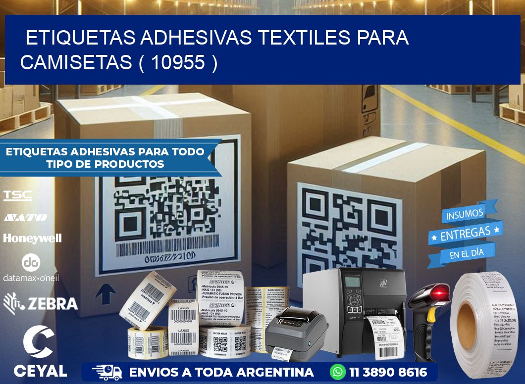 ETIQUETAS ADHESIVAS TEXTILES PARA CAMISETAS ( 10955 )