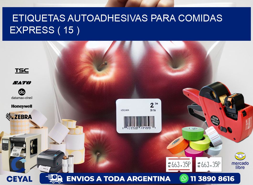 ETIQUETAS AUTOADHESIVAS PARA COMIDAS EXPRESS ( 15 )