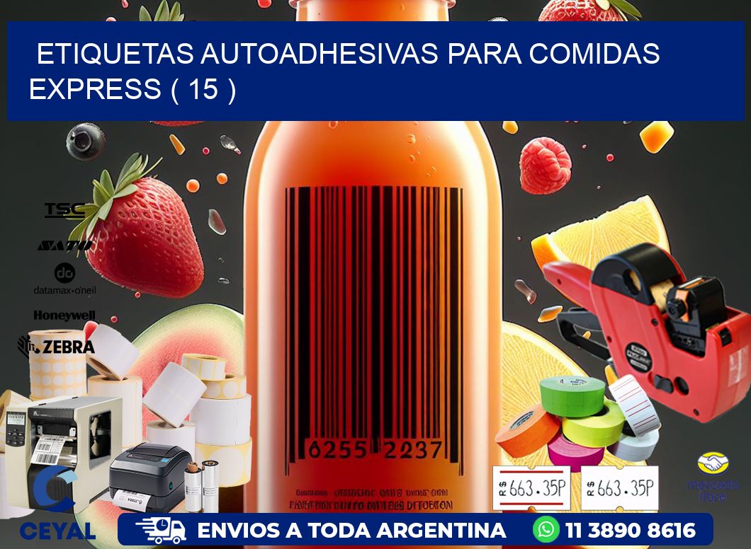 ETIQUETAS AUTOADHESIVAS PARA COMIDAS EXPRESS ( 15 )