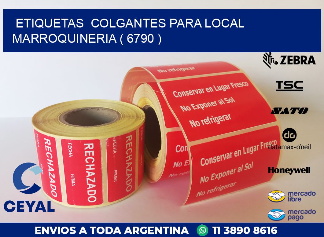 ETIQUETAS  COLGANTES PARA LOCAL MARROQUINERIA ( 6790 )