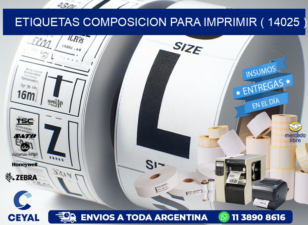ETIQUETAS COMPOSICION PARA IMPRIMIR ( 14025 )