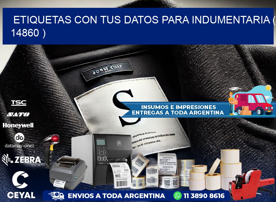 ETIQUETAS CON TUS DATOS PARA INDUMENTARIA ( 14860 )