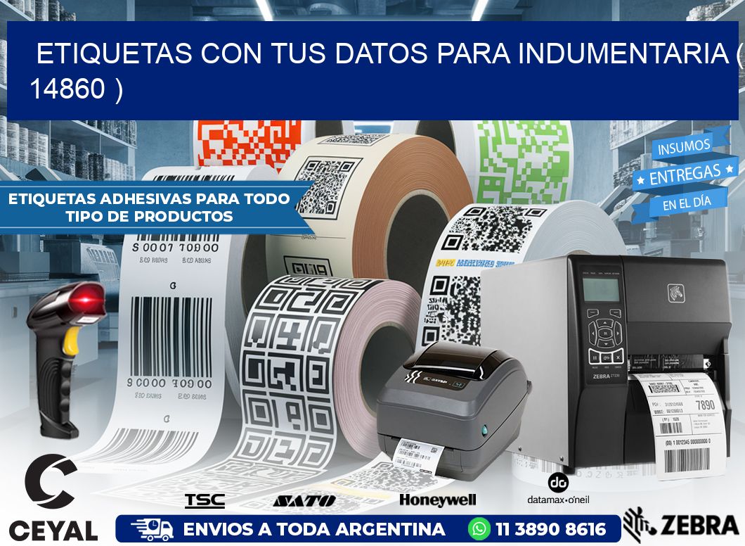 ETIQUETAS CON TUS DATOS PARA INDUMENTARIA ( 14860 )