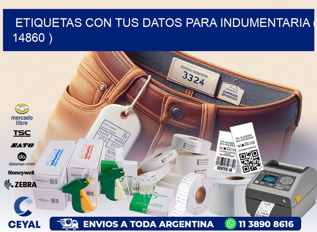 ETIQUETAS CON TUS DATOS PARA INDUMENTARIA ( 14860 )