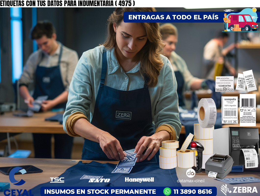 ETIQUETAS CON TUS DATOS PARA INDUMENTARIA ( 4975 )