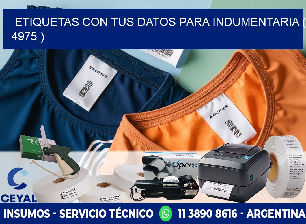 ETIQUETAS CON TUS DATOS PARA INDUMENTARIA ( 4975 )