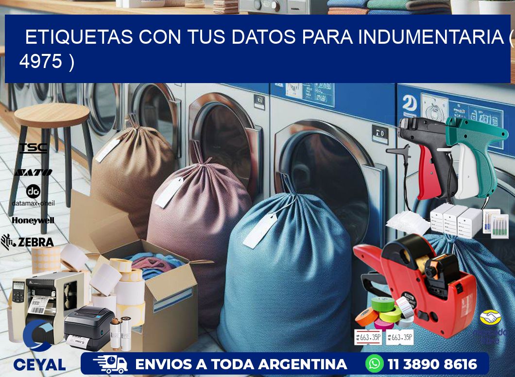 ETIQUETAS CON TUS DATOS PARA INDUMENTARIA ( 4975 )