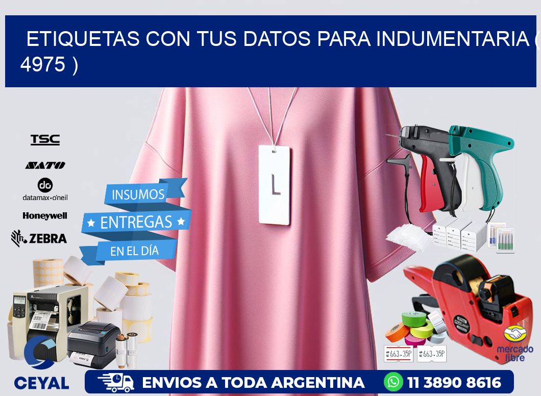 ETIQUETAS CON TUS DATOS PARA INDUMENTARIA ( 4975 )