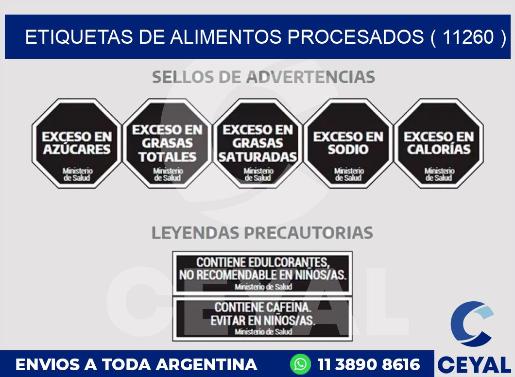 ETIQUETAS DE ALIMENTOS PROCESADOS ( 11260 )