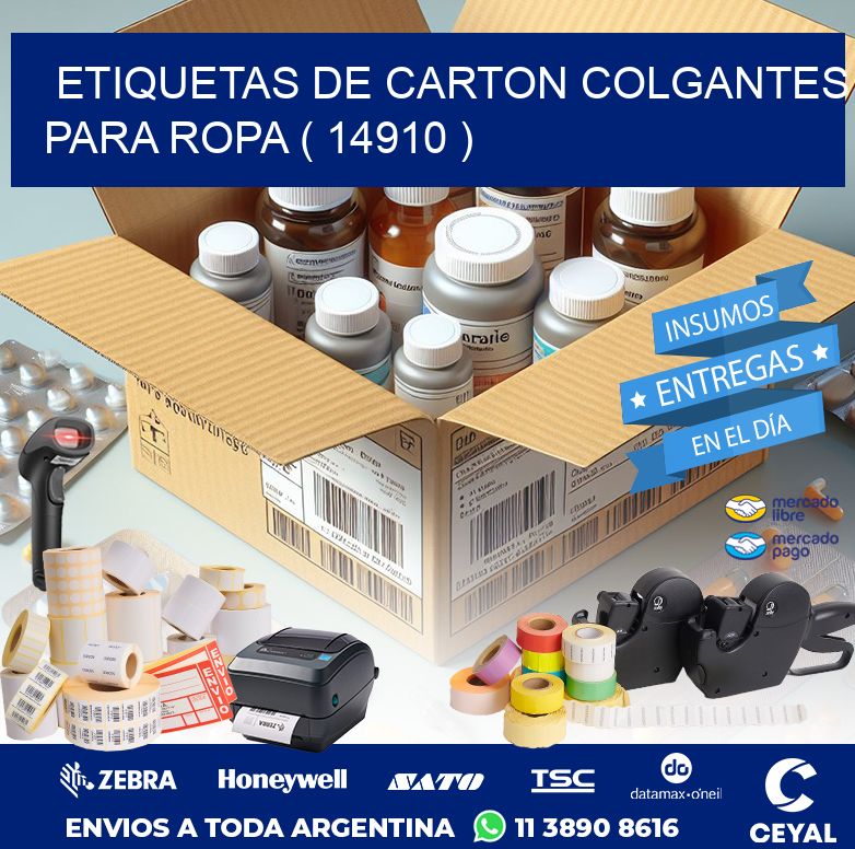 ETIQUETAS DE CARTON COLGANTES PARA ROPA ( 14910 )