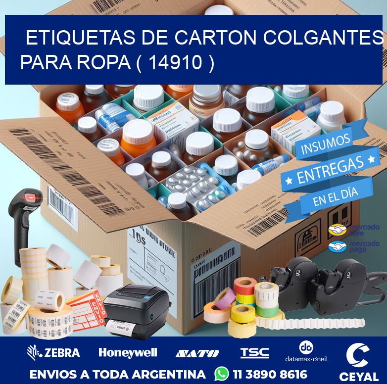 ETIQUETAS DE CARTON COLGANTES PARA ROPA ( 14910 )