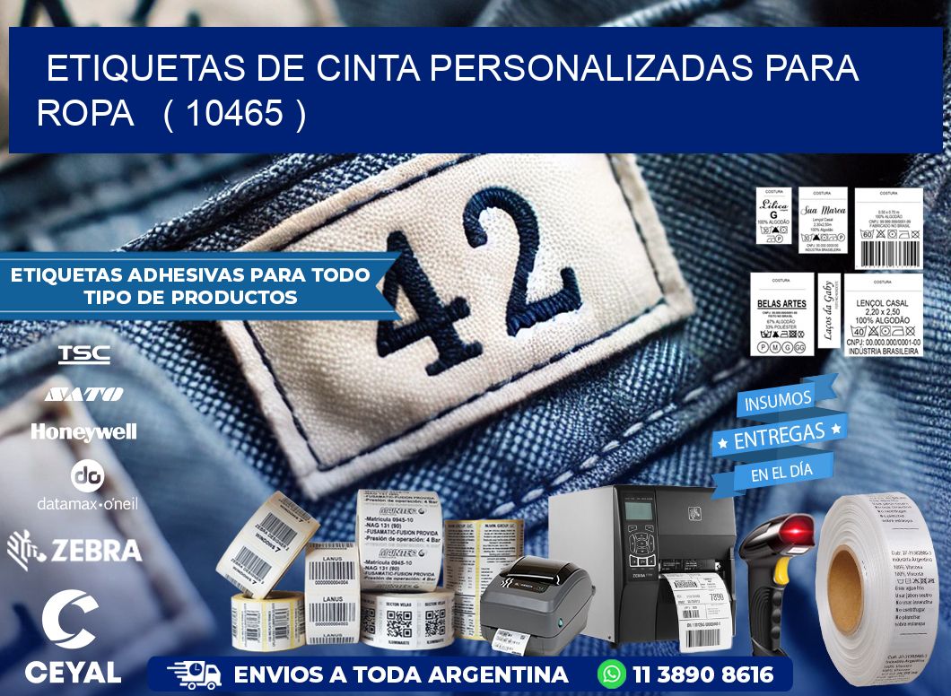 ETIQUETAS DE CINTA PERSONALIZADAS PARA ROPA ( 10465 )