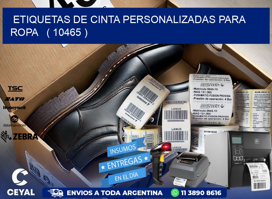 ETIQUETAS DE CINTA PERSONALIZADAS PARA ROPA ( 10465 )
