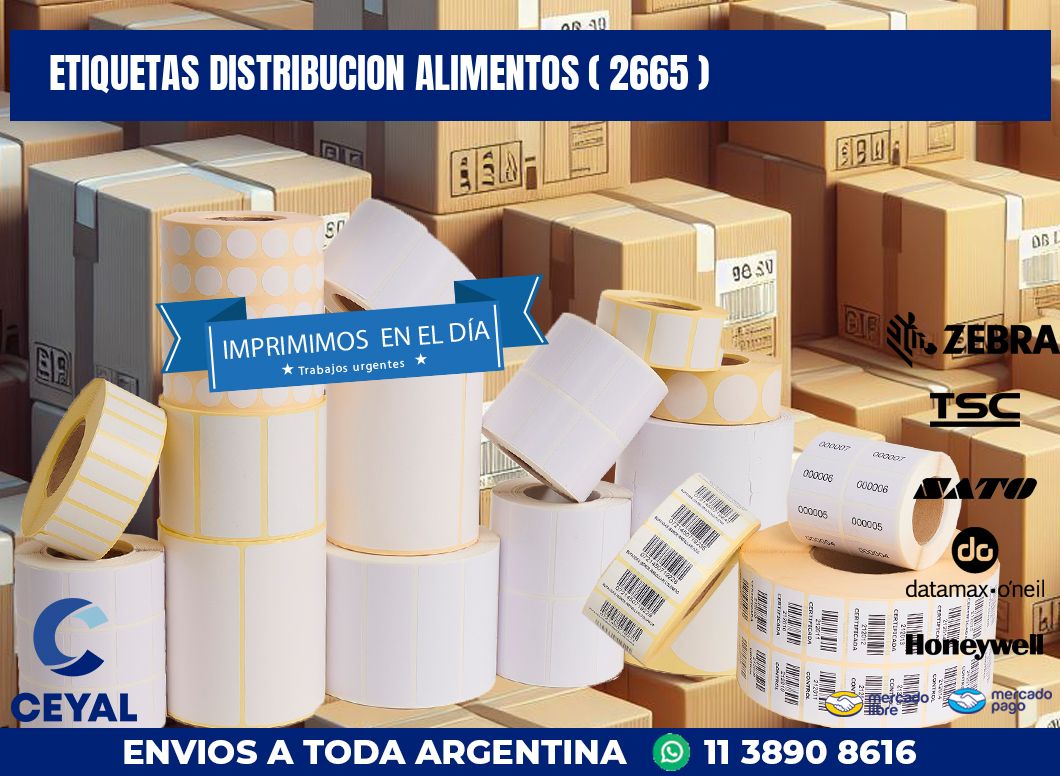 ETIQUETAS DISTRIBUCION ALIMENTOS ( 2665 )