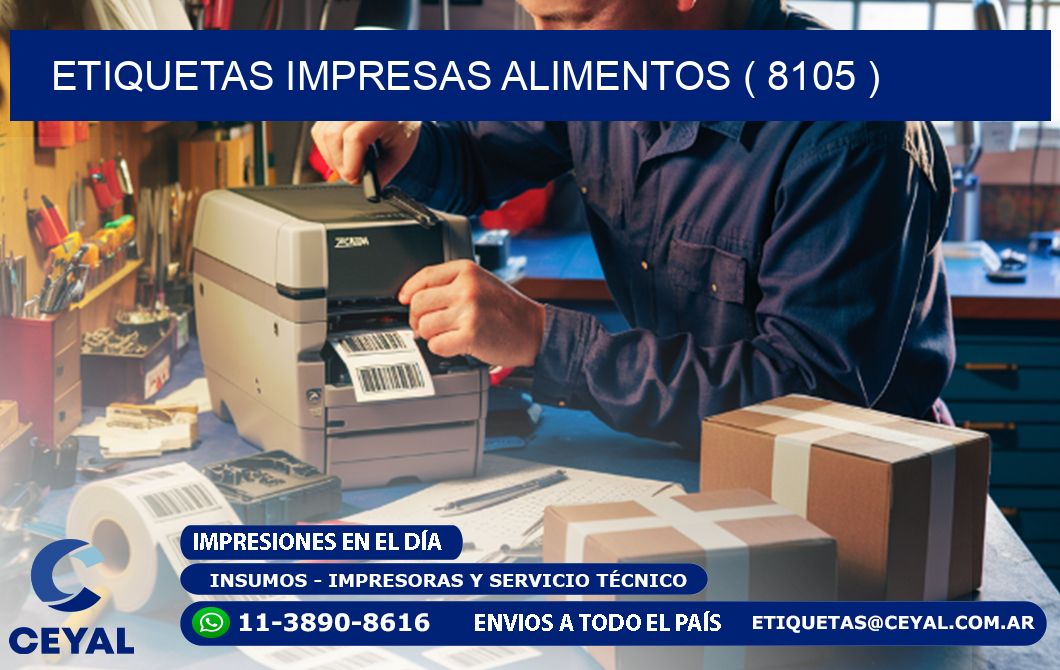 ETIQUETAS IMPRESAS ALIMENTOS ( 8105 )