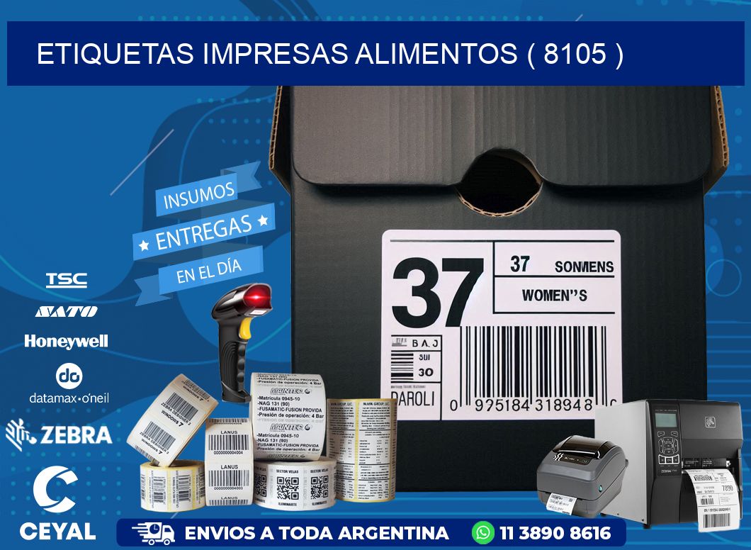 ETIQUETAS IMPRESAS ALIMENTOS ( 8105 )