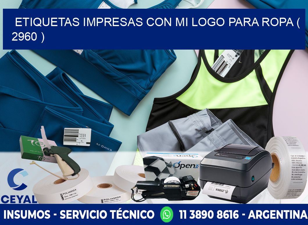 ETIQUETAS IMPRESAS CON MI LOGO PARA ROPA ( 2960 )