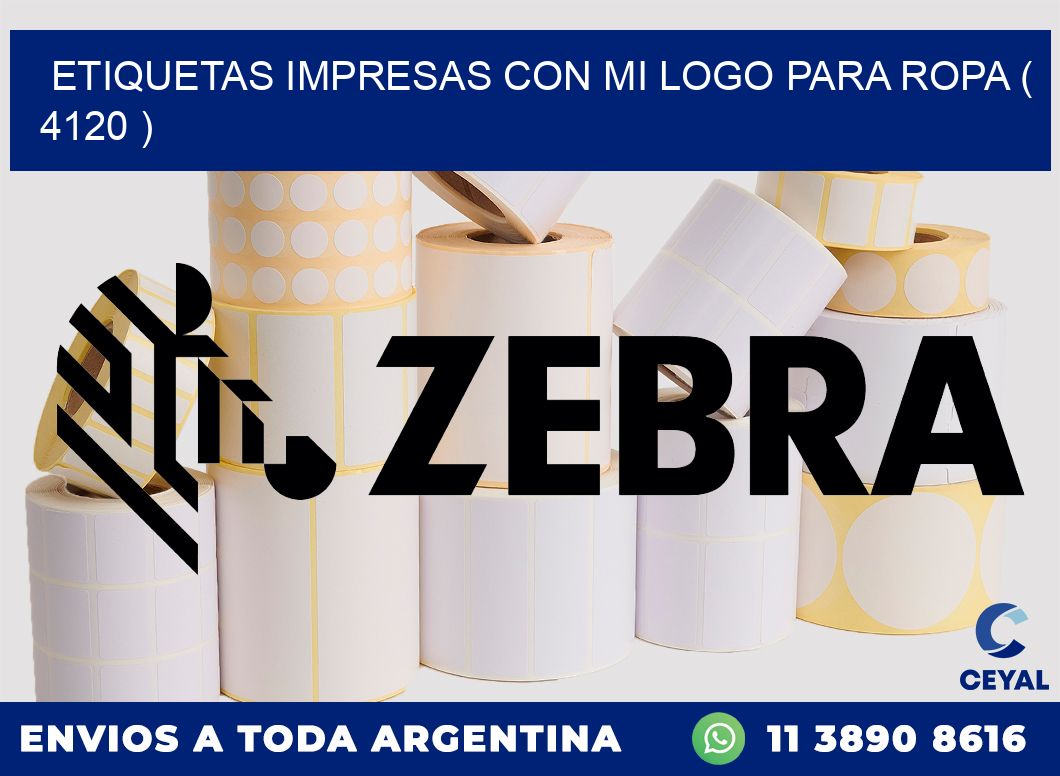 ETIQUETAS IMPRESAS CON MI LOGO PARA ROPA ( 4120 )