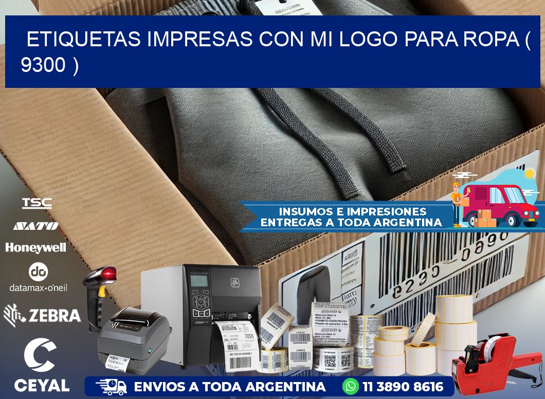ETIQUETAS IMPRESAS CON MI LOGO PARA ROPA ( 9300 )