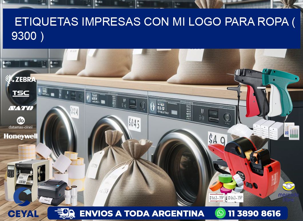 ETIQUETAS IMPRESAS CON MI LOGO PARA ROPA ( 9300 )