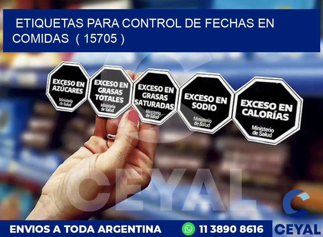 ETIQUETAS PARA CONTROL DE FECHAS EN COMIDAS ( 15705 )