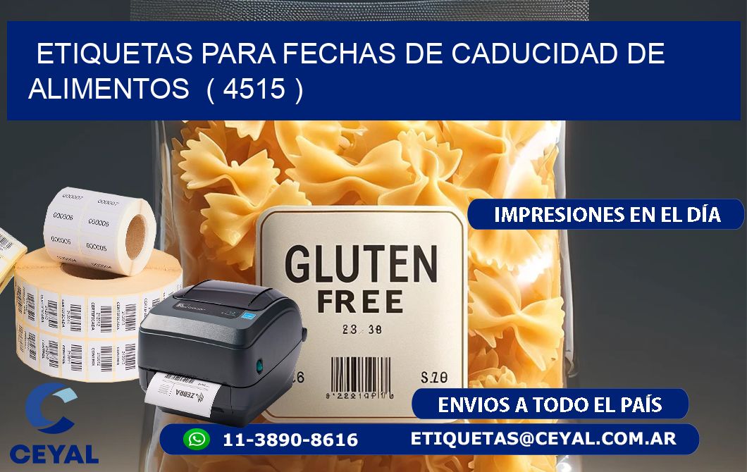 ETIQUETAS PARA FECHAS DE CADUCIDAD DE ALIMENTOS  ( 4515 )