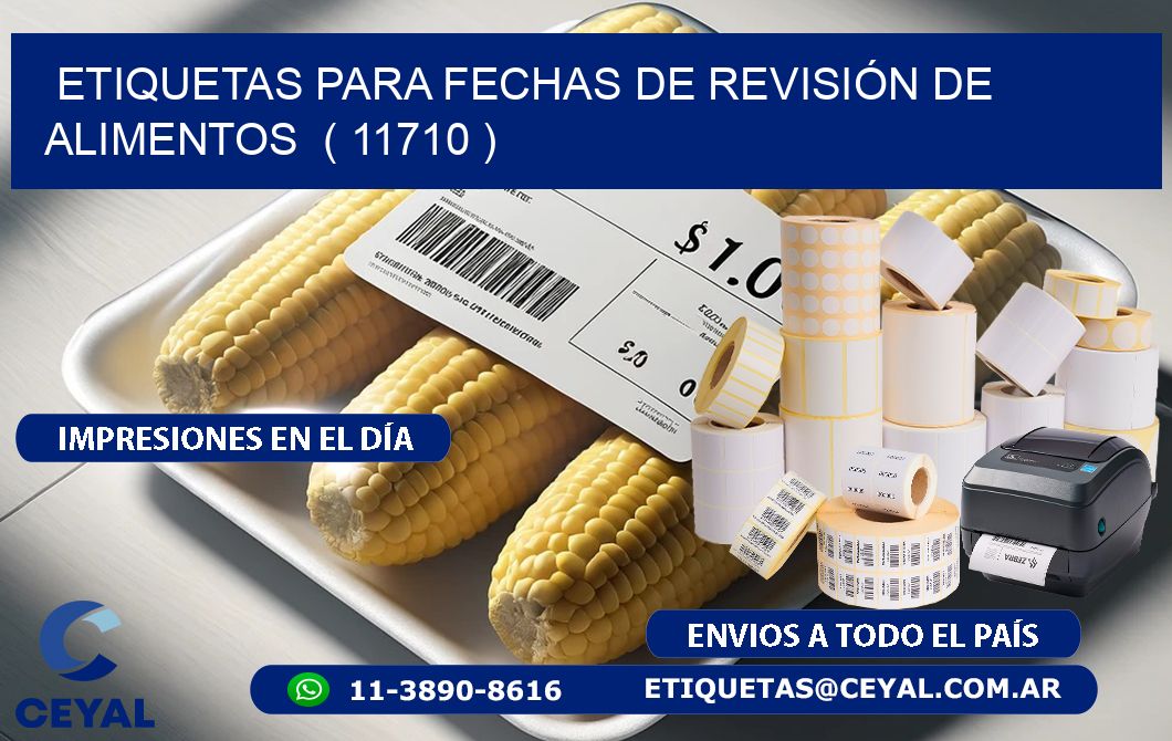 ETIQUETAS PARA FECHAS DE REVISIÓN DE ALIMENTOS  ( 11710 )