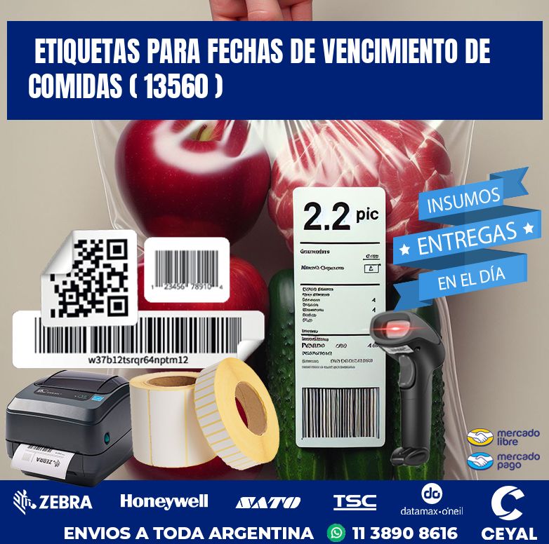 ETIQUETAS PARA FECHAS DE VENCIMIENTO DE COMIDAS ( 13560 )