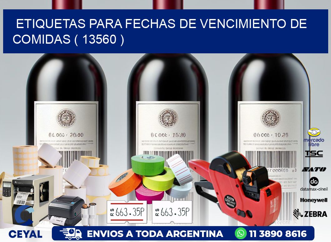 ETIQUETAS PARA FECHAS DE VENCIMIENTO DE COMIDAS ( 13560 )