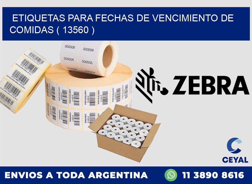 ETIQUETAS PARA FECHAS DE VENCIMIENTO DE COMIDAS ( 13560 )