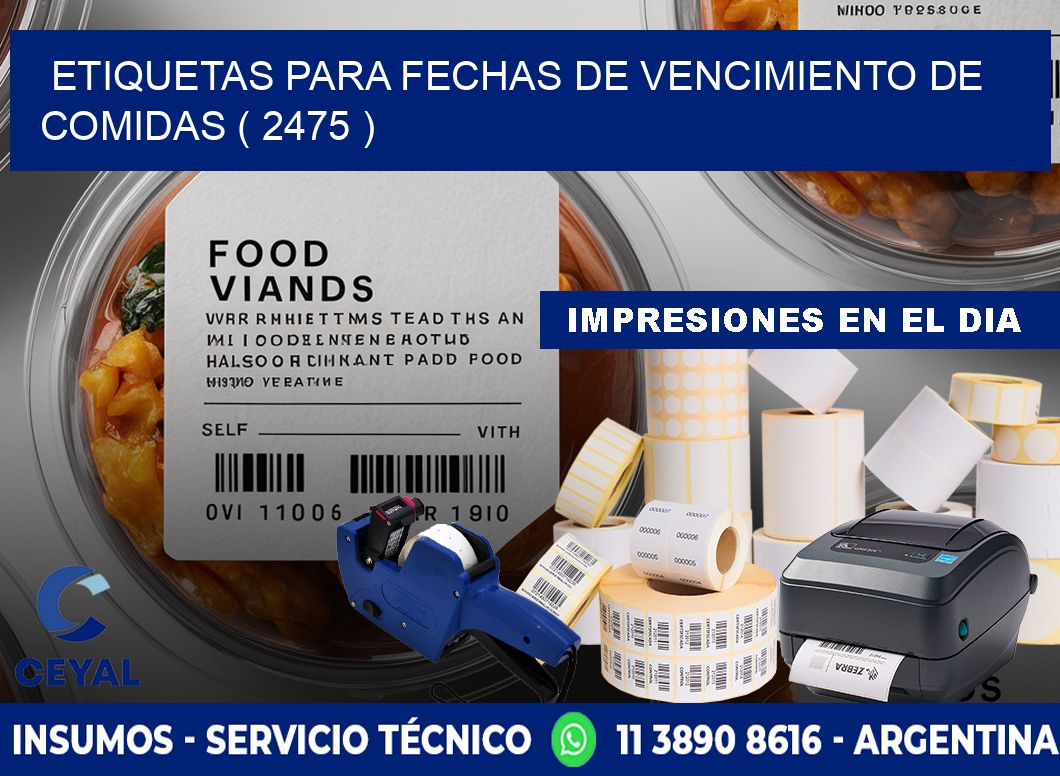 ETIQUETAS PARA FECHAS DE VENCIMIENTO DE COMIDAS ( 2475 )