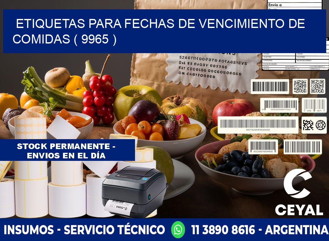 ETIQUETAS PARA FECHAS DE VENCIMIENTO DE COMIDAS ( 9965 )