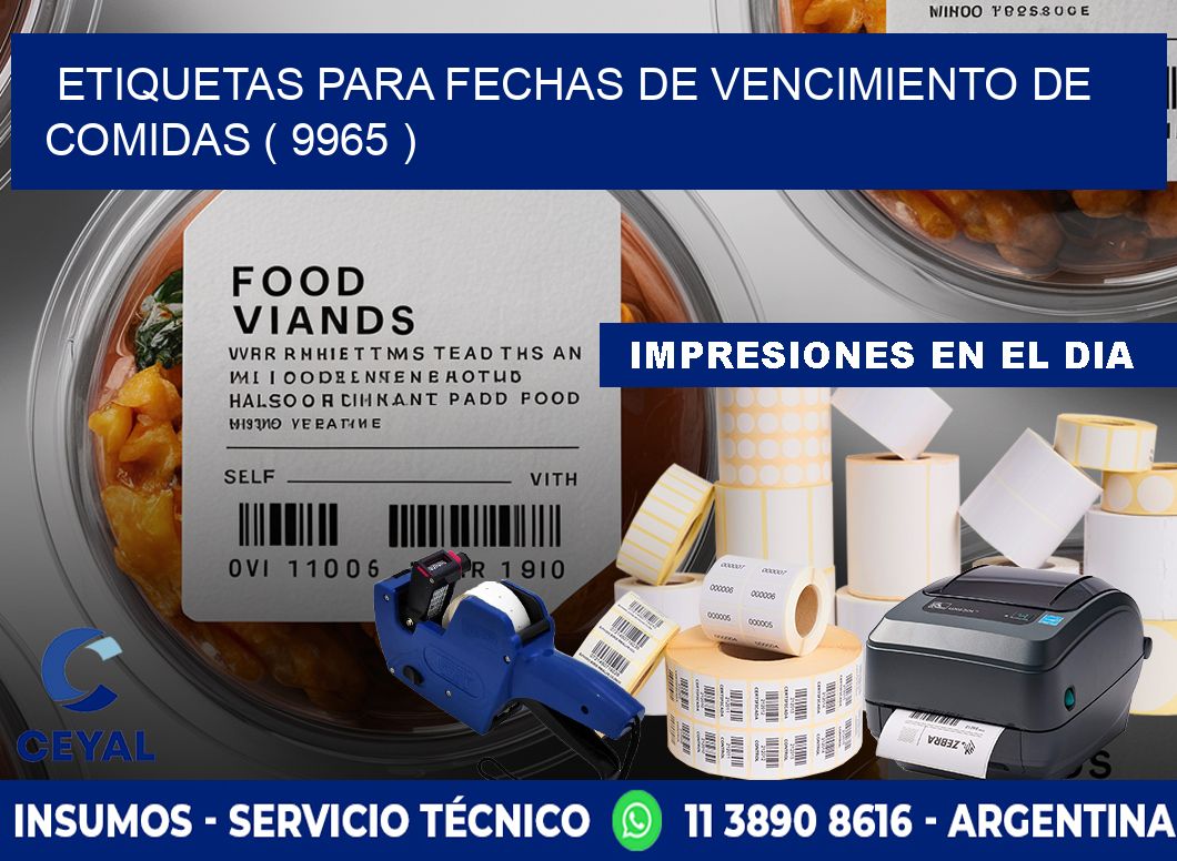 ETIQUETAS PARA FECHAS DE VENCIMIENTO DE COMIDAS ( 9965 )