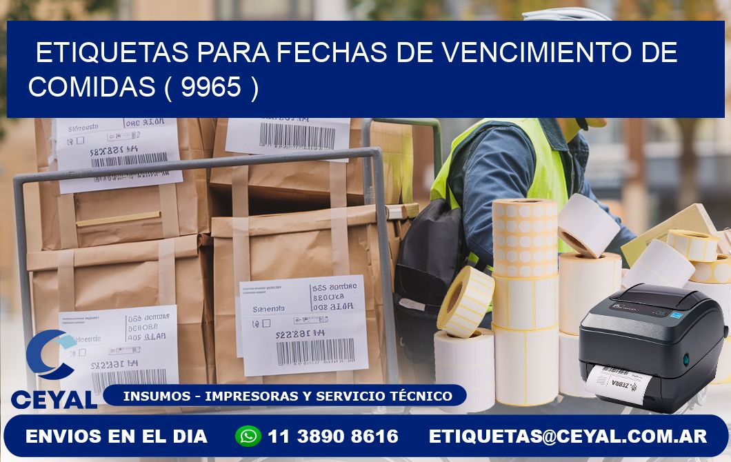 ETIQUETAS PARA FECHAS DE VENCIMIENTO DE COMIDAS ( 9965 )