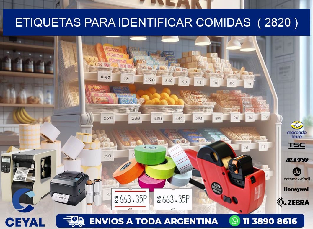 ETIQUETAS PARA IDENTIFICAR COMIDAS  ( 2820 )
